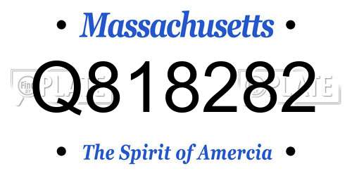 Q818282 Massachusetts License Plate