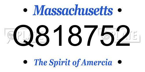 Q818752 Massachusetts License Plate