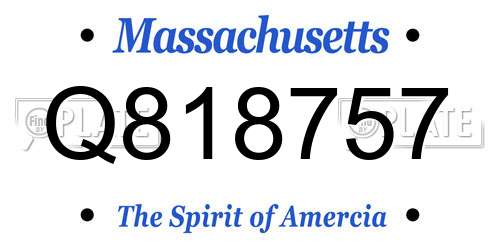 Q818757 Massachusetts License Plate