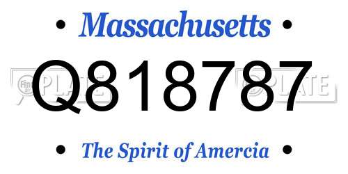 Q818787 Massachusetts License Plate