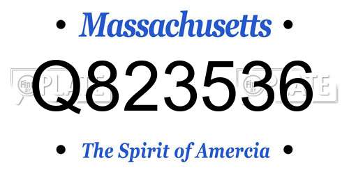 Q823536 Massachusetts License Plate