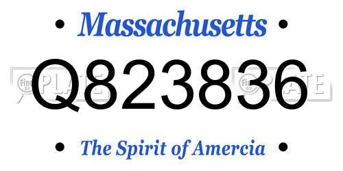 Q823836 Massachusetts License Plate