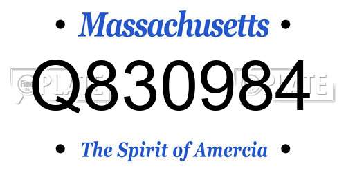 Q830984 Massachusetts License Plate