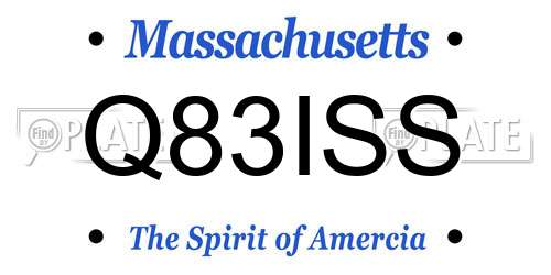 Q83ISS Massachusetts License Plate