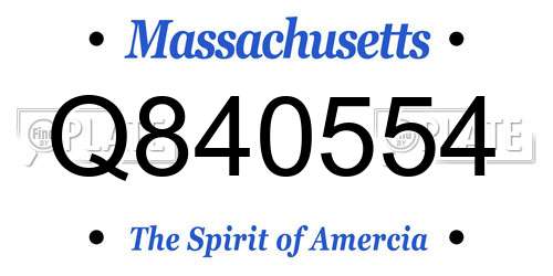 Q840554 Massachusetts License Plate