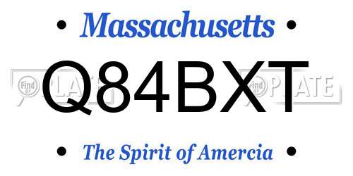 Q84BXT Massachusetts License Plate