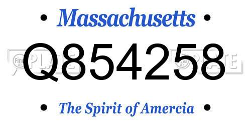 Q854258 Massachusetts License Plate