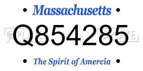 Q854285 Massachusetts License Plate