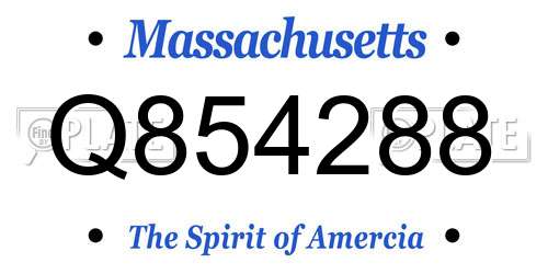 Q854288 Massachusetts License Plate