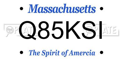 Q85KSI Massachusetts License Plate