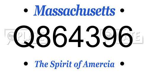 Q864396 Massachusetts License Plate