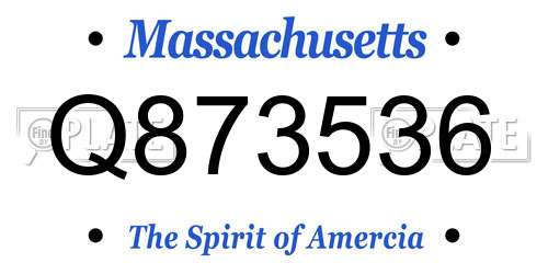 Q873536 Massachusetts License Plate