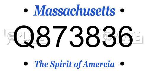 Q873836 Massachusetts License Plate