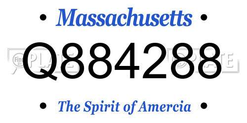 Q884288 Massachusetts License Plate
