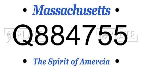 Q884755 Massachusetts License Plate