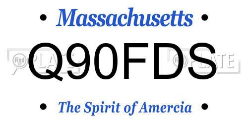 Q90FDS Massachusetts License Plate