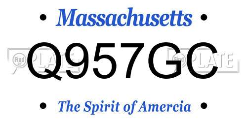 Q957GC Massachusetts License Plate