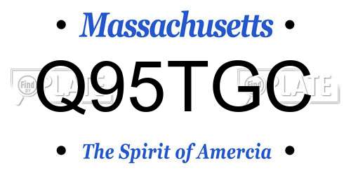 Q95TGC Massachusetts License Plate