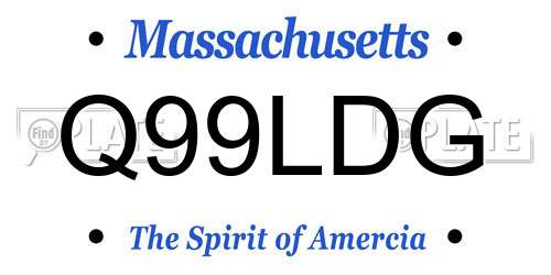 Q99LDG Massachusetts License Plate