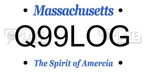 Q99LOG Massachusetts License Plate