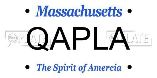 QAPLA Massachusetts License Plate