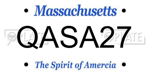 QASA27 Massachusetts License Plate