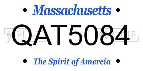 QAT5084 Massachusetts License Plate