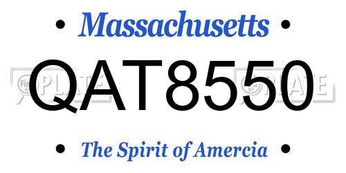 QAT8550 Massachusetts License Plate