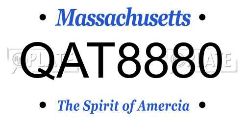 QAT8880 Massachusetts License Plate