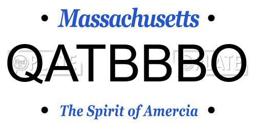 QATBBBO Massachusetts License Plate