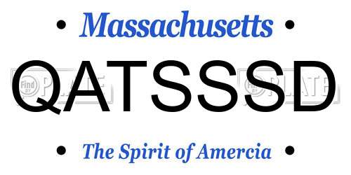 QATSSSD Massachusetts License Plate