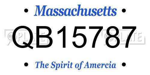 QB15787 Massachusetts License Plate