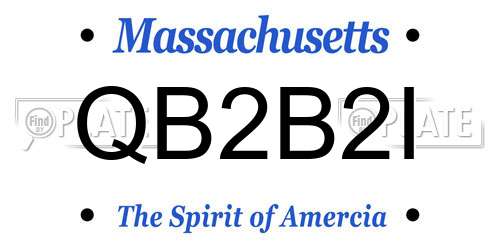 QB2B2I Massachusetts License Plate