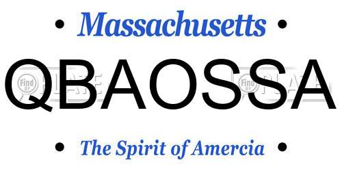 QBAOSSA Massachusetts License Plate