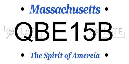 QBE15B Massachusetts License Plate