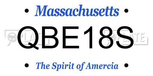 QBE18S Massachusetts License Plate