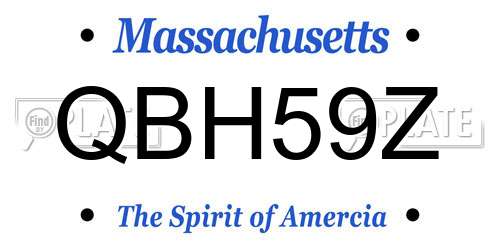 QBH59Z Massachusetts License Plate