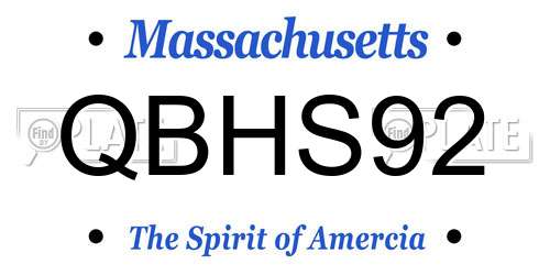 QBHS92 Massachusetts License Plate