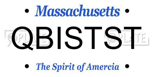 QBISTST Massachusetts License Plate