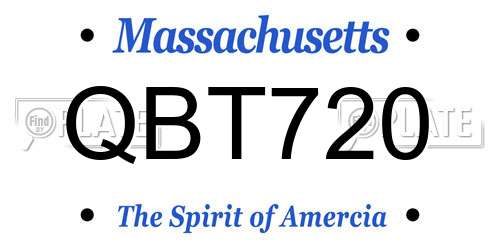 QBT720 Massachusetts License Plate