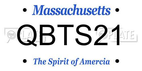 QBTS21 Massachusetts License Plate