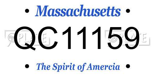 QC11159 Massachusetts License Plate