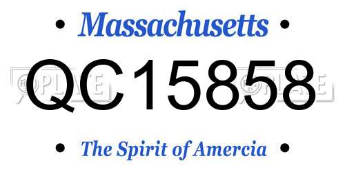 QC15858 Massachusetts License Plate
