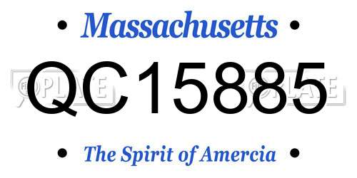 QC15885 Massachusetts License Plate