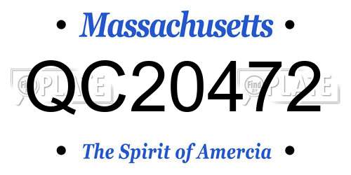 QC20472 Massachusetts License Plate