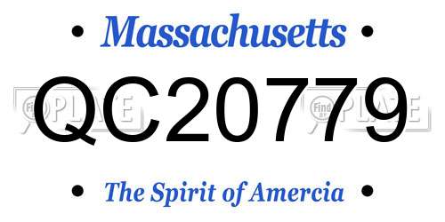 QC20779 Massachusetts License Plate