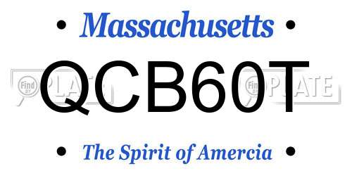 QCB60T Massachusetts License Plate