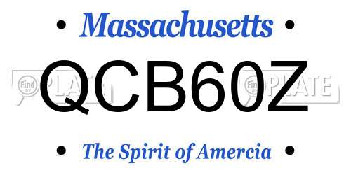 QCB60Z Massachusetts License Plate
