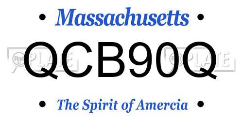 QCB90Q Massachusetts License Plate
