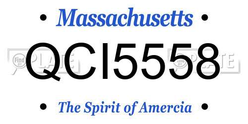 QCI5558 Massachusetts License Plate